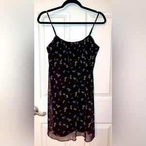 Aeropostale Black Butterfly Mini  Dress Large